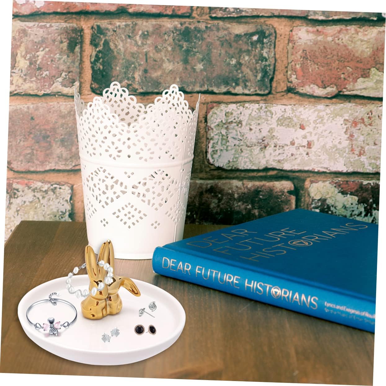 Creative Ceramic Jewelry Tray Ring Holder for Bedroom Bathroom Decor image 2