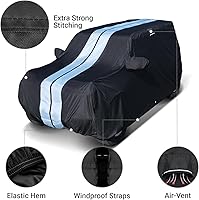Vista 4 de Coverland Funda de auto SUV personalizada para Alfa Romeo Stelvio 2017-2025, impermeable para todo tipo de clima, fundas de automóvil