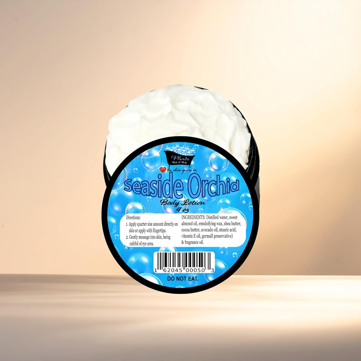 Seaside Orchid Organic Moisturizing Body Lotion with Shea & Cocoa Butter | 5 oz - Image 3