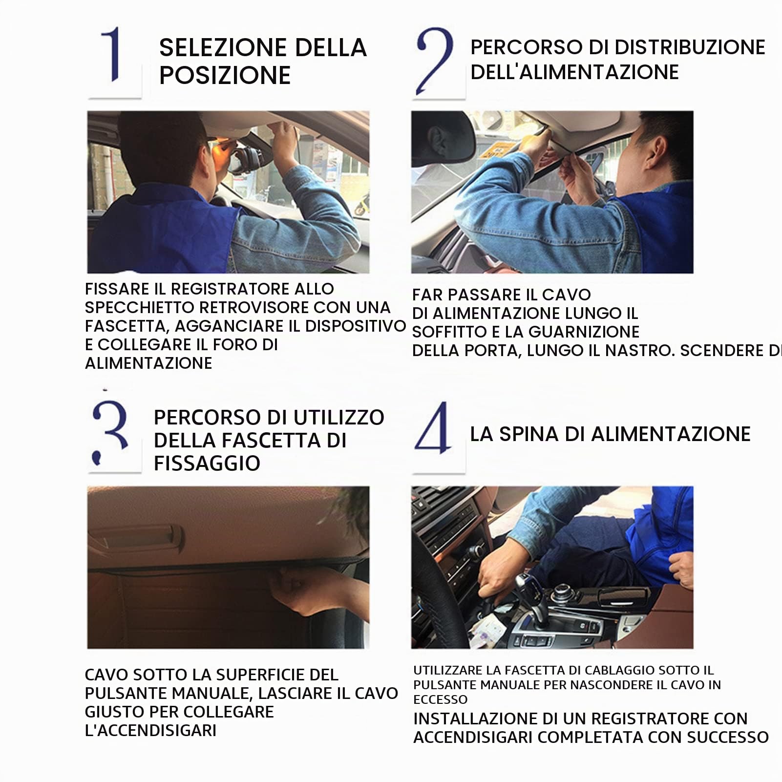 Dash Cam Notturna per Auto con Obiettivo Rotante a 360 Gradi, Registratore di Guida da 3,16 Pollici per Monitor di Parcheggio Wide Angel