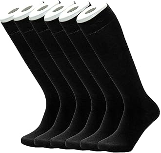 7DayOtter98% Cotton Rich Dress Socks for Business Mens Womens Casual Socks 6Pack
