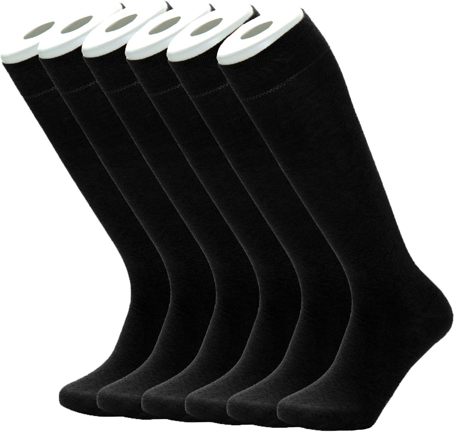 7DayOtter 98% Cotton Rich Dress Socks for Business Mens Womens Casual Socks 6Pack