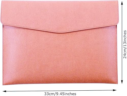 Miniatura 10 de Enyuwlcm Carpeta de archivos A4 de piel sintética, soporte para documentos, impermeable, con cierre a presión, color negro y marrón, 2 paquetes