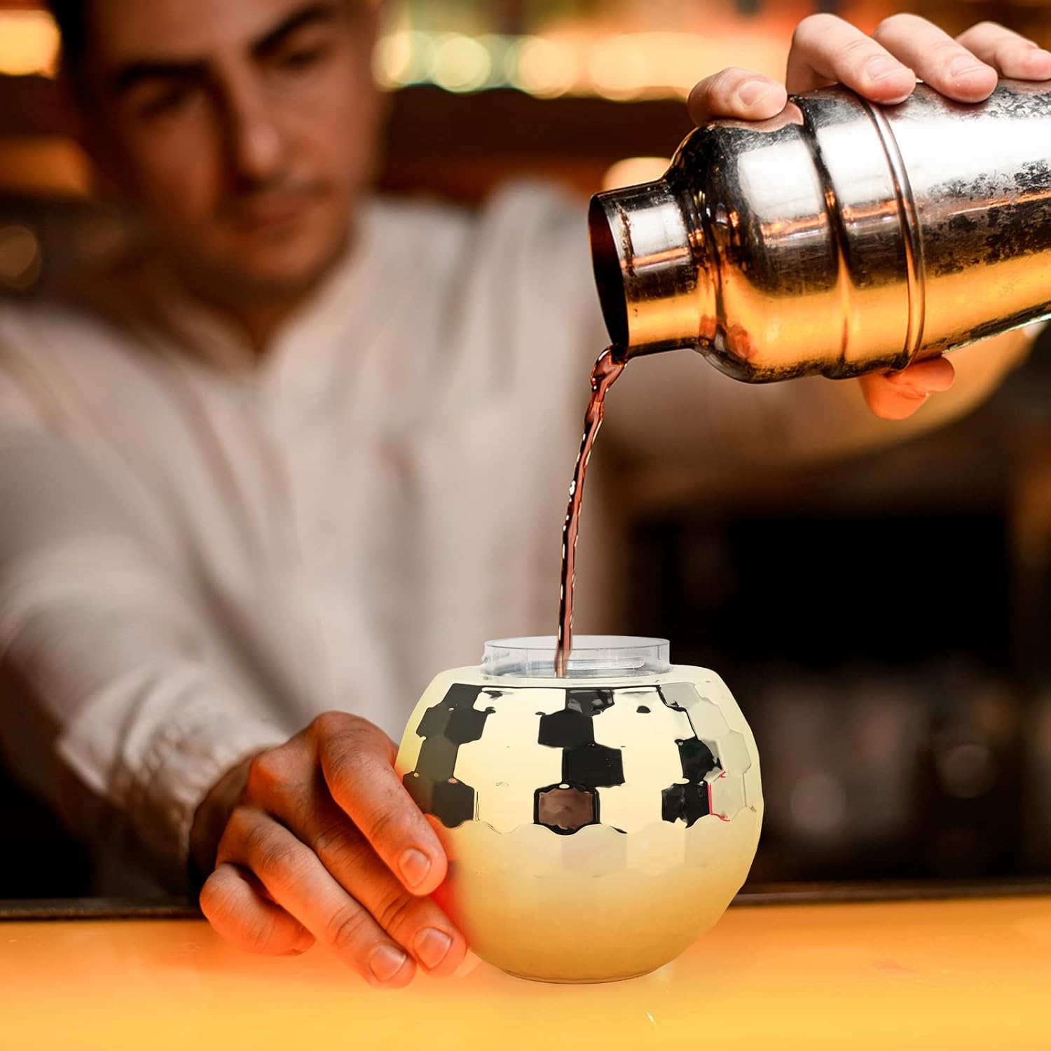 9 PCS Disco Ball Cups Pink Cowgirl Hat Mirror Party Cup with Straws Silver 70s Cocktail Cup Sparkling Tumbler Wine Glass for 1970s Bar Dance Cowboy Bachelorette Party Decorations Supplies - Image 6