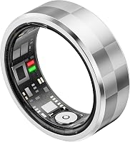 Okosgyűrű - 5ATM Vízálló Aktivitásmérő Ezüst Színben, Alvásfigyelő, Lépésszámláló, Bluetooth Fitness Tracker Férfiaknak és Nőknek 1
