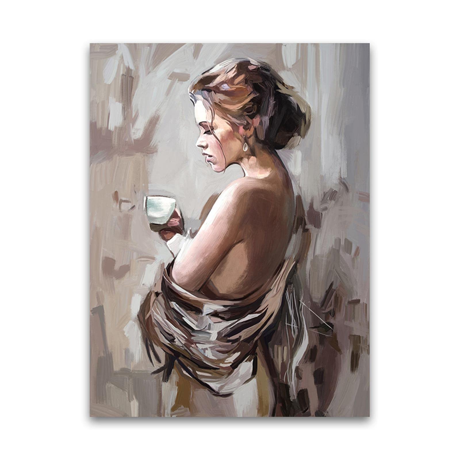 Amazon｜裸の女性油絵壁アートキャンバス絵画壁のポスターとプリント 