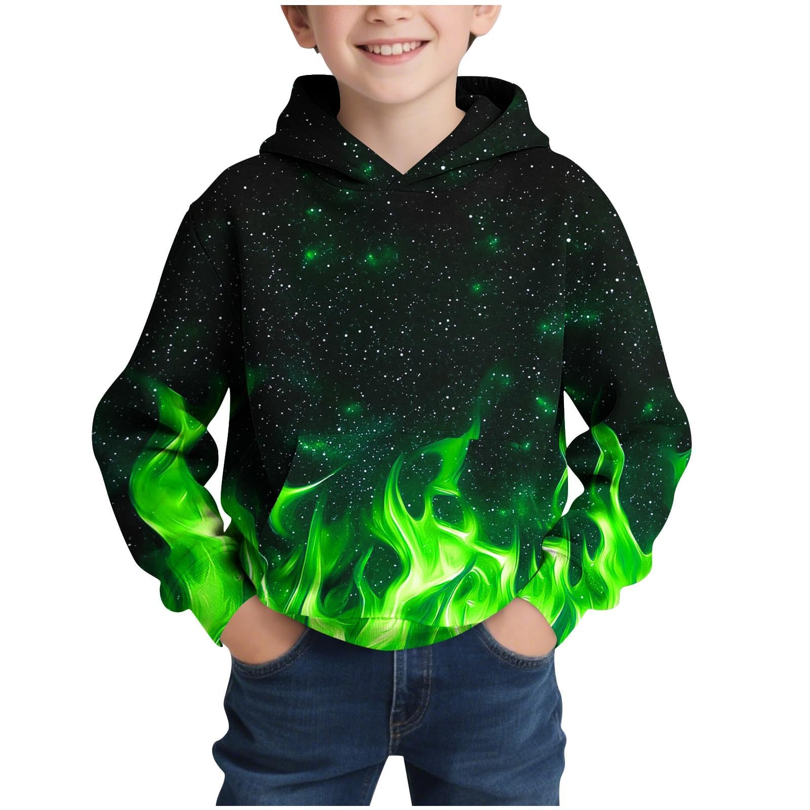 Sweat-shirt à capuche graphique garçon manches longues imprimé motifs - 6