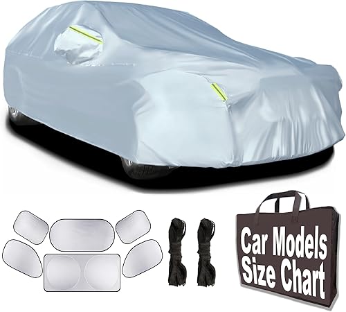 Funda para automóvil para sedán, chaqueta de automóvil, impermeable para todo tipo de clima, accesorios exteriores completos para exteriores,