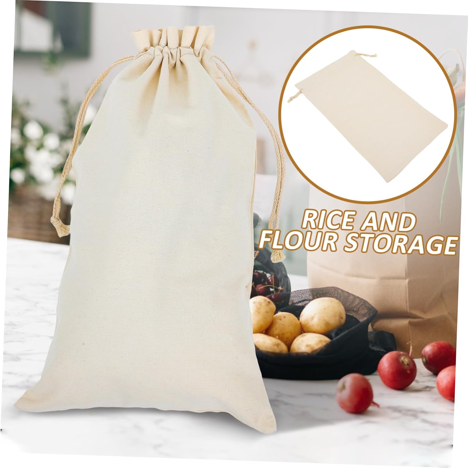 Cotton Flour Sack Bag Drawstring Closure Storage Bag for Soil Sampling and Geology Samples