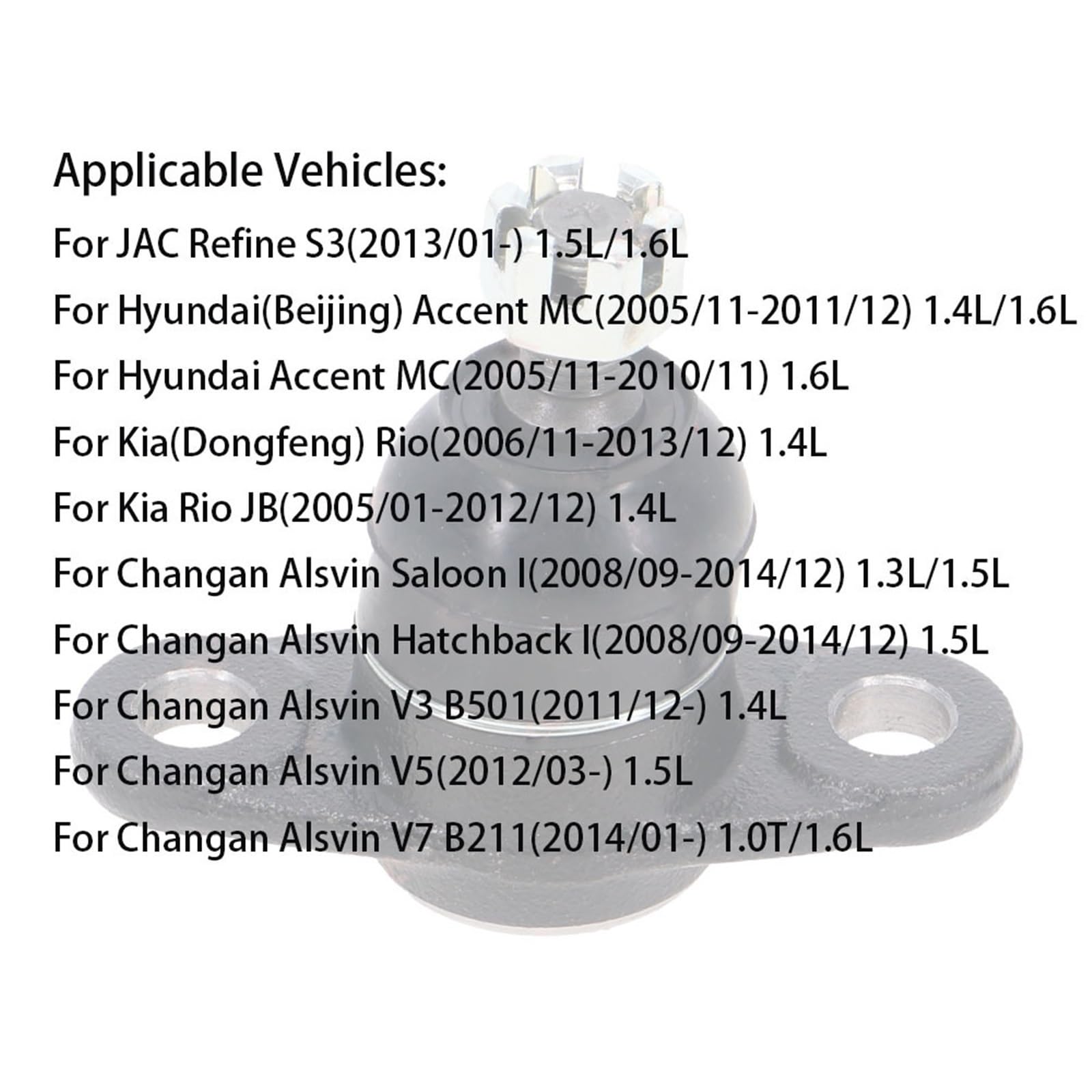 drążka kierowniczego narzędzie Pasuje do Hyundai Accent Kia Changan JAC 2005-2011 517601G000 Przegub kulowy 2 szt. Dolny koniec drążka kierowniczego