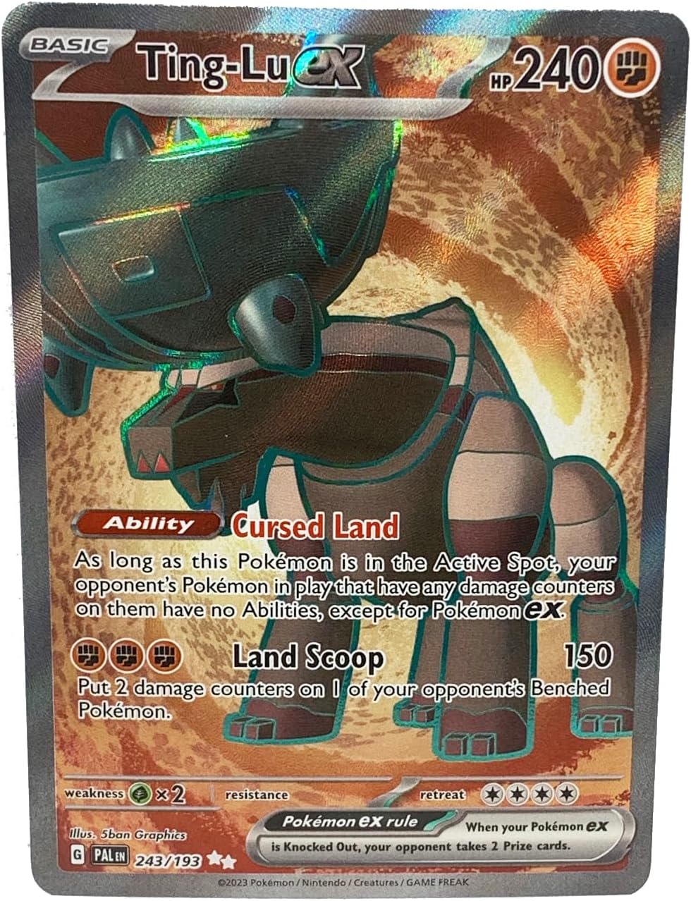 ting lu ex pokemon card value - Ting-Lu 127/193 end display Pokemon Ting Lu ex 263/193