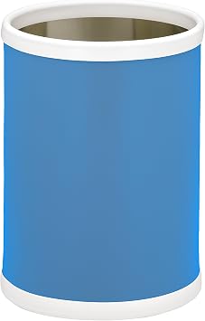Kraftware Fun Colors Round Wastebasket, 11, Process Blue