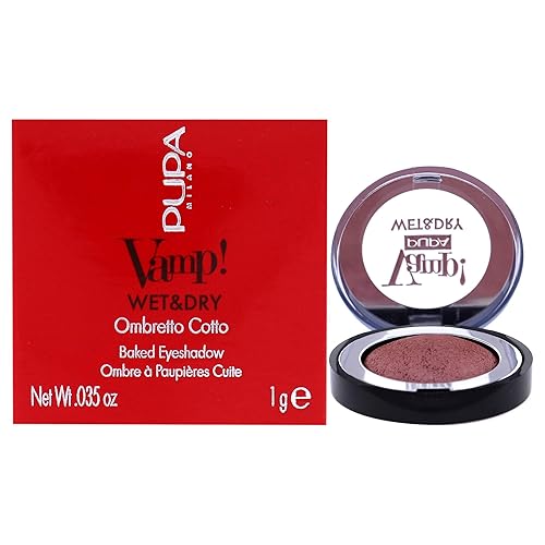 Pupa Milano Sombra de ojos horneada húmeda y seca, textura ligera y ultrafina, mejora los párpados con un color radiante y multifacético, acabado