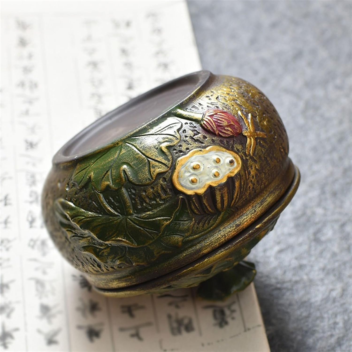 Incense Stick Holder Retro Lotus Pattern Indoor Plate Incense Burner Home Ornaments Small Incense Burner Incense Holder for Sticks
