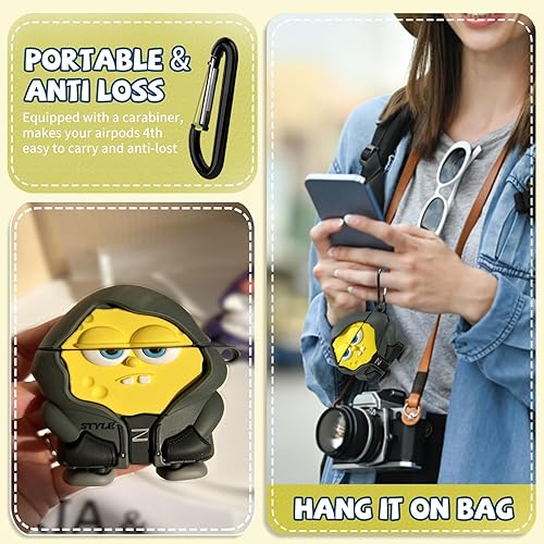 Miniatura 7 de Estuche lindo para AirPods Pro 3 (2025) Divertido con personajes de anime kawaii de dibujos animados 3D geniales Funda de silicona compatible con