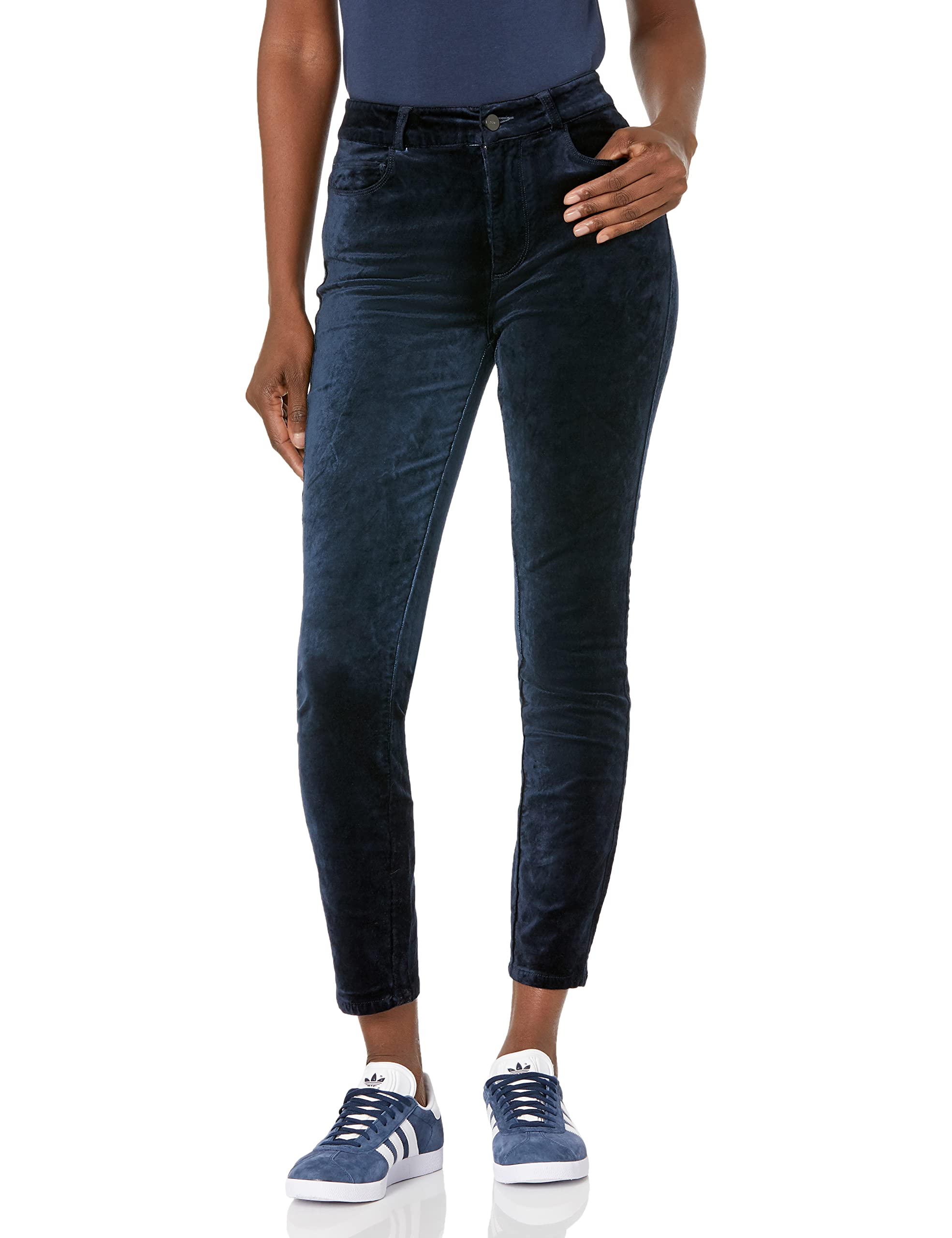 PAIGE Womens Hoxton High Rise Ultra Skinny Ankle Lustrous Velvet Pant