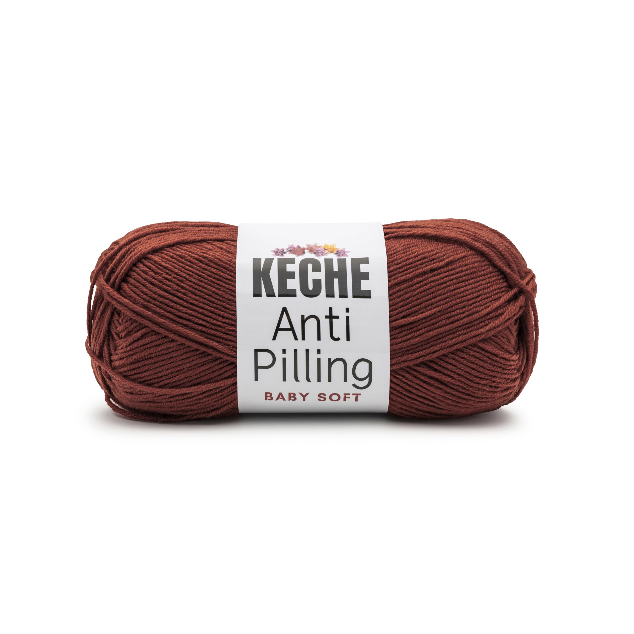 Soft DailyKnit DK Yarn, 100% Anti-Pilling Acrylic for Knitting Crocheting, Light Weight #3 (3.52 oz / 274 Yds) 1 Skein - Red — view 9