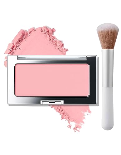 Erinde Nude Pink Matte Blush Powder, Long-Lasting Buildable Color Blush for Cheeks and Face, Lightweight Smooth Formula, Flattering for All Skin Tones, Natural Everyday Makeup Essential,#4