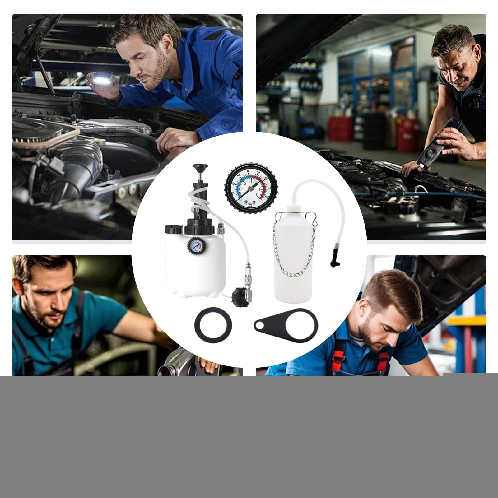 Generico Bottiglia Svuotafreni - Kit Sostituzione Liquido Freni da 3L | Attrezzo Veicoli Kit Riparazione Singolo Operatore per Principianti Professionisti Appassionati Auto