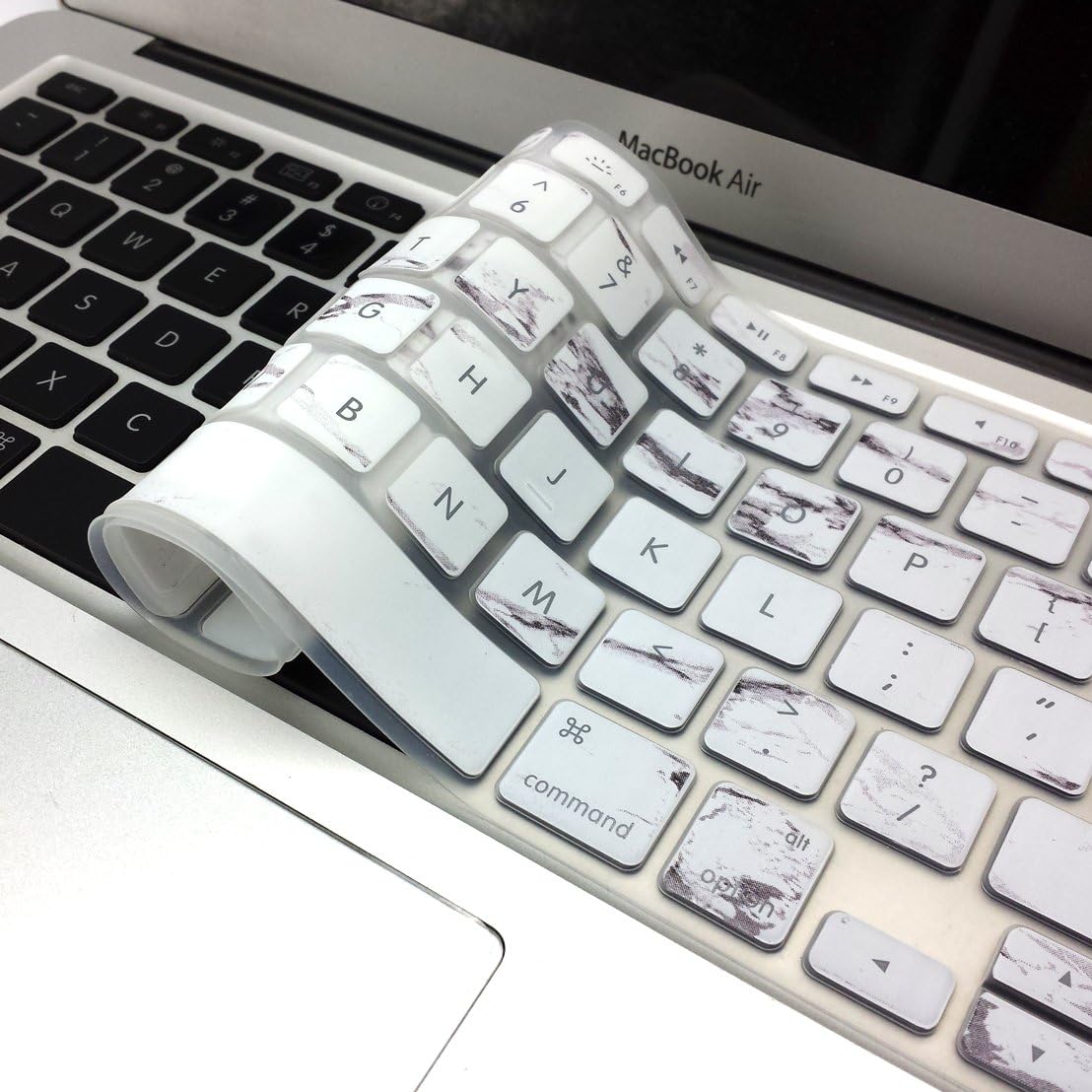 Famber Keyboard Cover Silicone Skin for MacBook Pro 13" 15" 17" (with or without Retina Display) iMac Macbook Air 13 Inch (Marble)