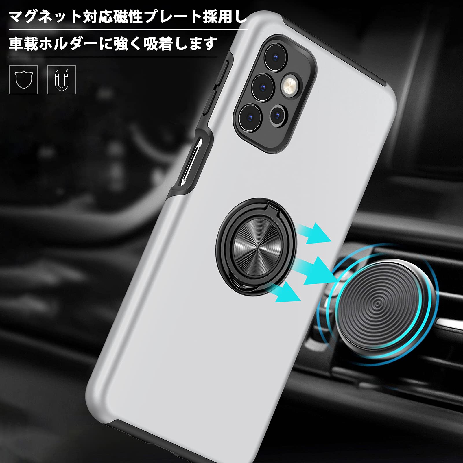 Amazon.co.jp: CQTMYWL 対応 Redmi Note 9S 用の ケース リング 耐衝撃