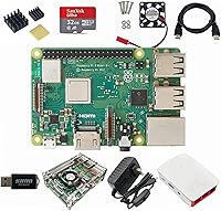 Vista 1 de DIGISHUO Kit de inicio completo 9 en 1 Raspberry Pi 3 modelo B+(B Plus) módulo, dos casos, cable HDMI, tarjeta SD 32G, kit de disipador térmico