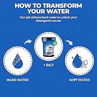 Vista 4 de Aromasong Sal para lavavajillas de 10 libras - Agente suavizante de agua 100% natural compatible con Bosch, Miele, Whirlpool, Thermador y más