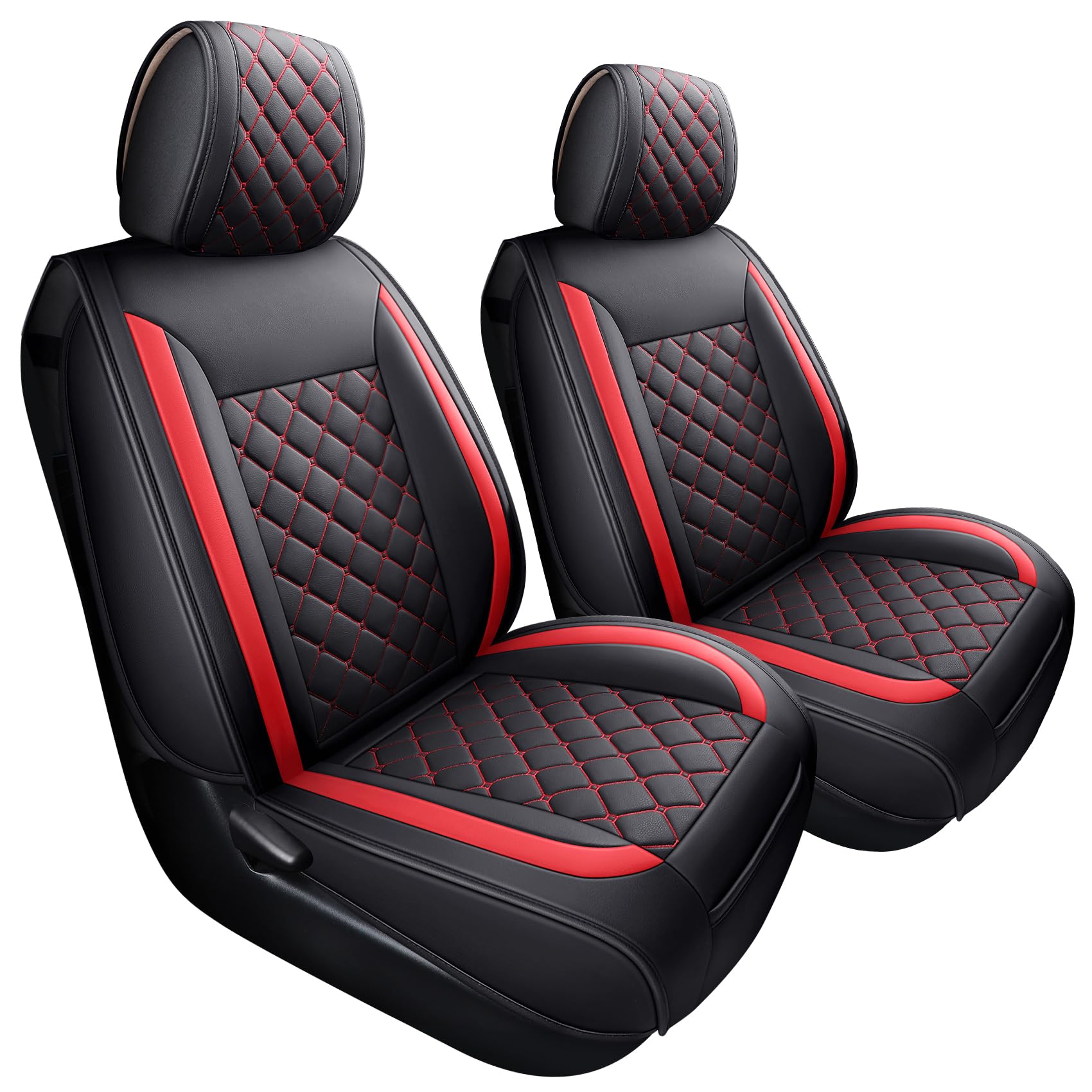 Tomatoman Tacoma Seat Covers (2 Front, Black-Red)