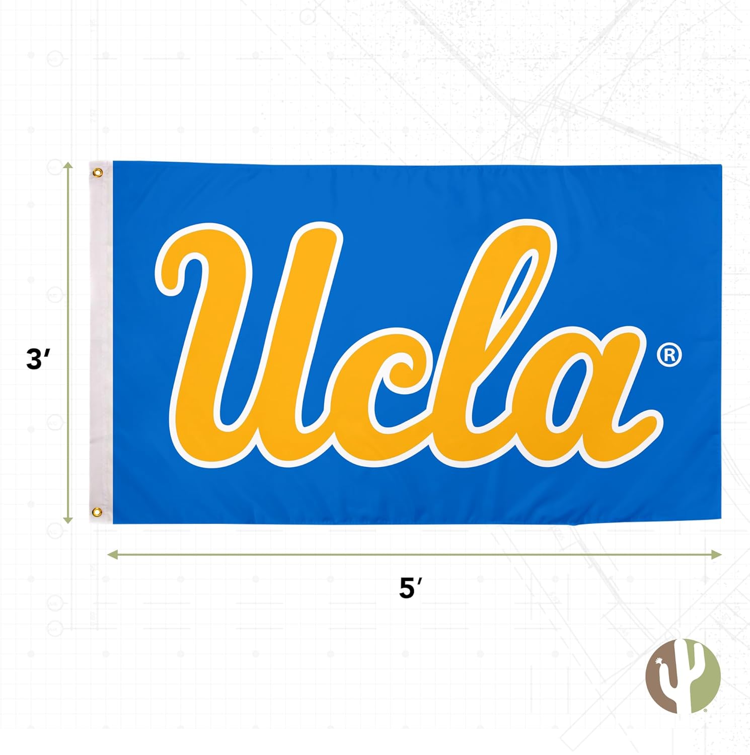 Desert Cactus UCLA Bruins Flag Double Sided University of California Los Angeles Banners 100% Polyester Indoor Outdoor 3x5 feet Flags (Double Sided - Flag 1) - Image 3
