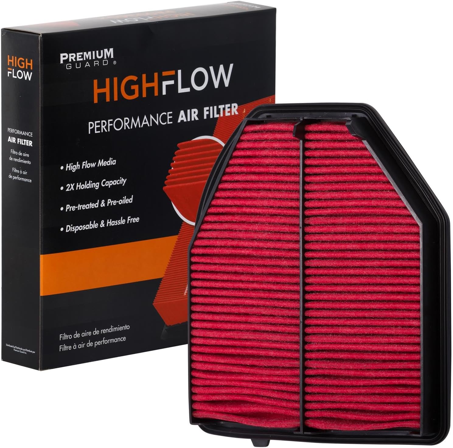 HIGHFLOW High Performance, Pre-Oiled Disposable Engine Air Filter PA99105X | Fits 2016-2022 Acura ILX