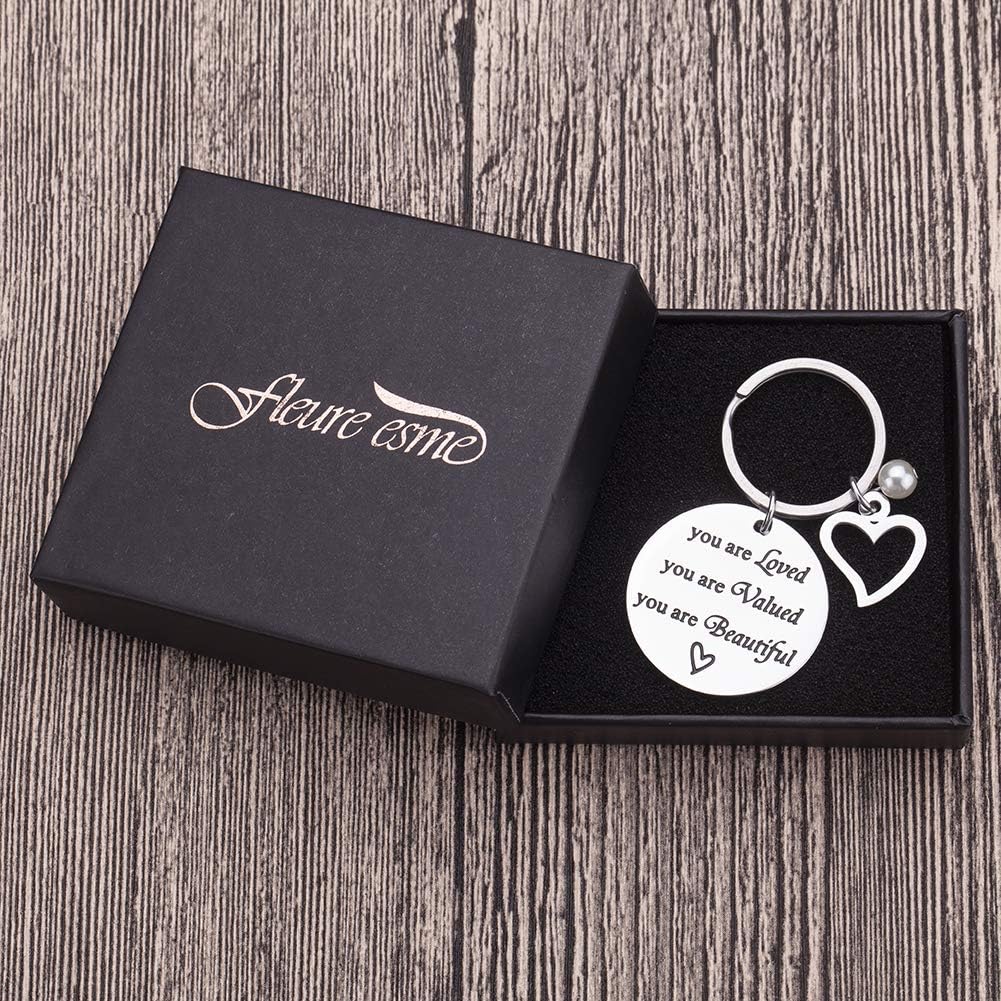 Inspirational Gifts Encouragement Keychain For Her Teens Teenage Girls Sister In Law Young Women Friends Birthday Valentine Day Gifts For Daughter Niece Key Chain Dog Tag For Her Presents : Clothing, Shoes & Jewelry
