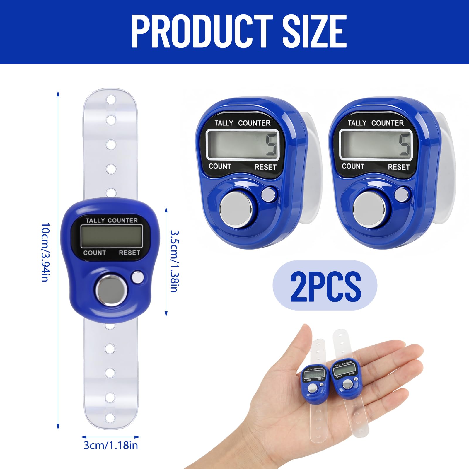 Contadores Digitales de Dedo Manual de Vueltas Tejer Tasbih Digital Mini Contador de Mano