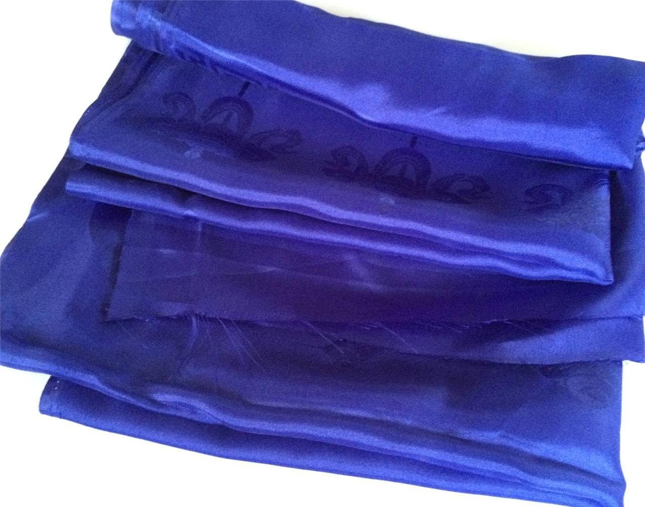 Tibetan Prayer Scarf Kata Blue Color 8 Auspicious Symbols Ps-16