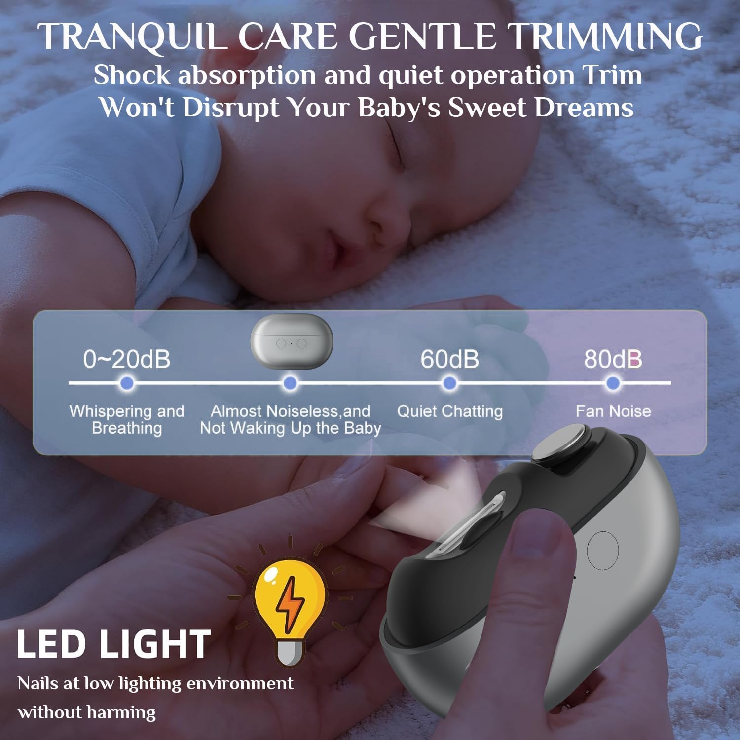 Electric Nail Clipper, Electric Nail Clippers for Seniors, 2026 3 in 1 Multifunctional Electric Nail Trimmer for Adults，Kids with Polishing and 2 Speeds (Grey)