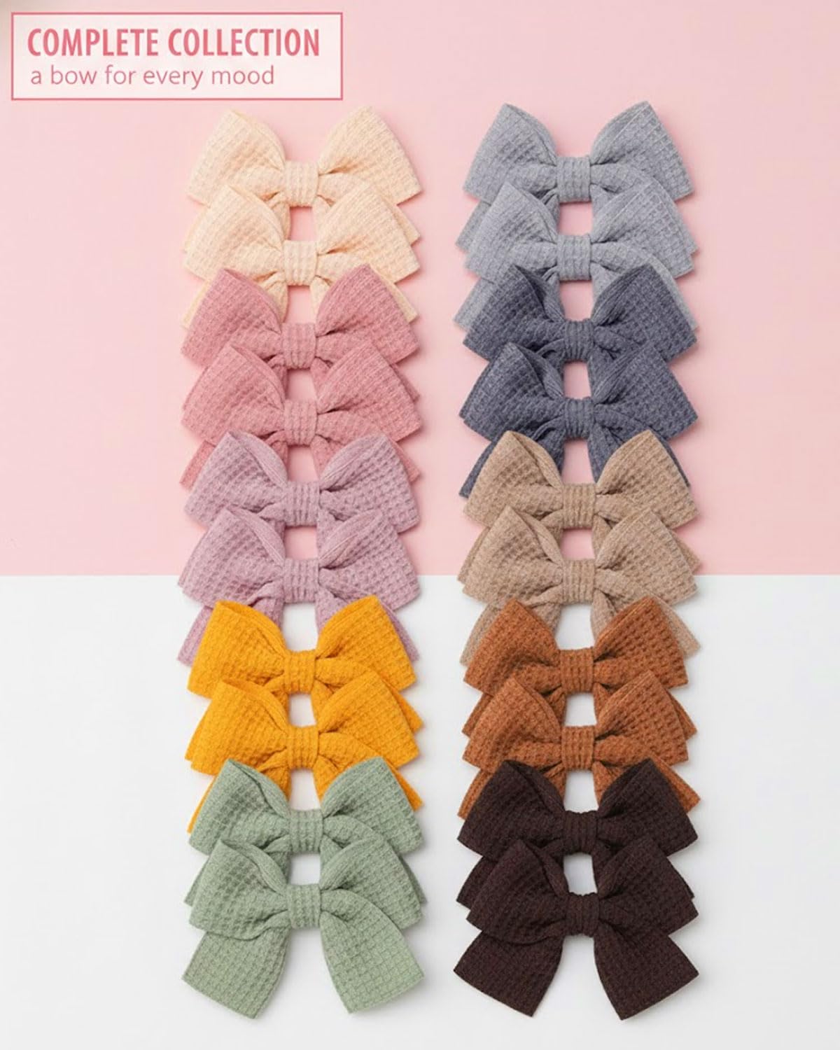 DAFNE 20 Pezzi Mollette Capelli Neonata Piccolo 7 cm Fermagli per Capelli per Bambini, Antiscivolo Fiocchi Capelli per Bambina