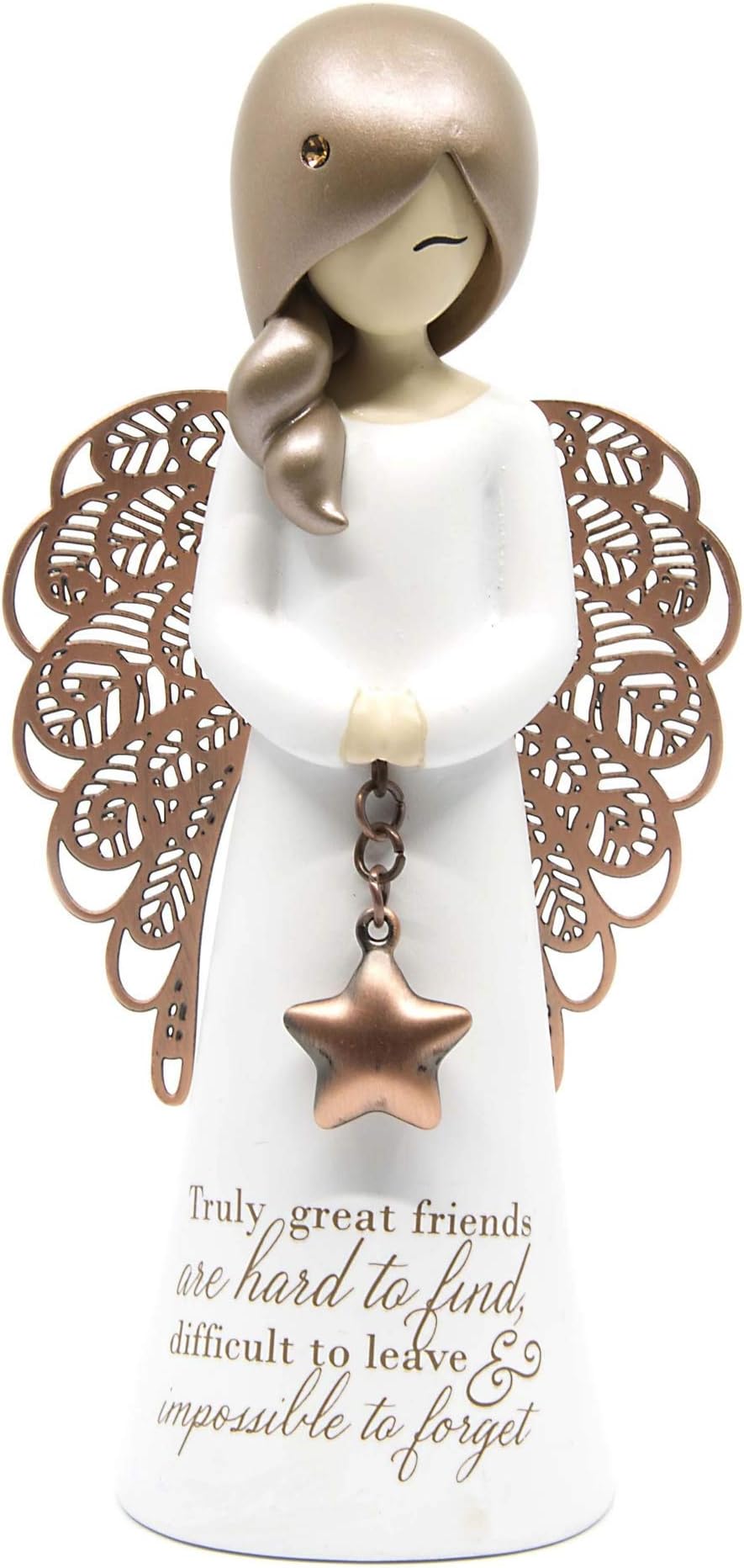 'Truly Great Friends Are Hard To Find, Difficult To Leave & Impossible To Forget' Angel Figurine Ornament