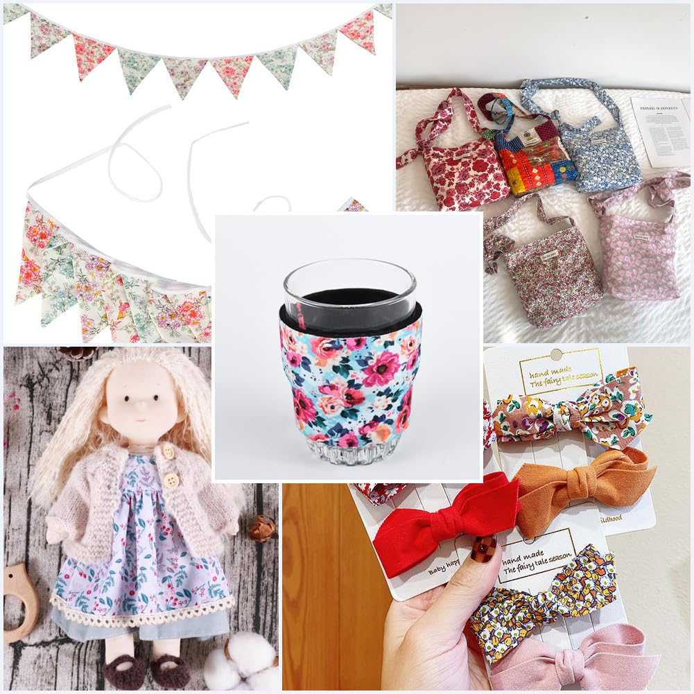 GORGECRAFT 40 Rouleau De Tissu Jelly Roll 1mX6.5cm Bandes De Coton Prédécoupées à Imprimé Floral Chinois Pour Patchwork Couture Artisanat Couverture Tapis Tapisserie Décoration Intérieure Sac à Main