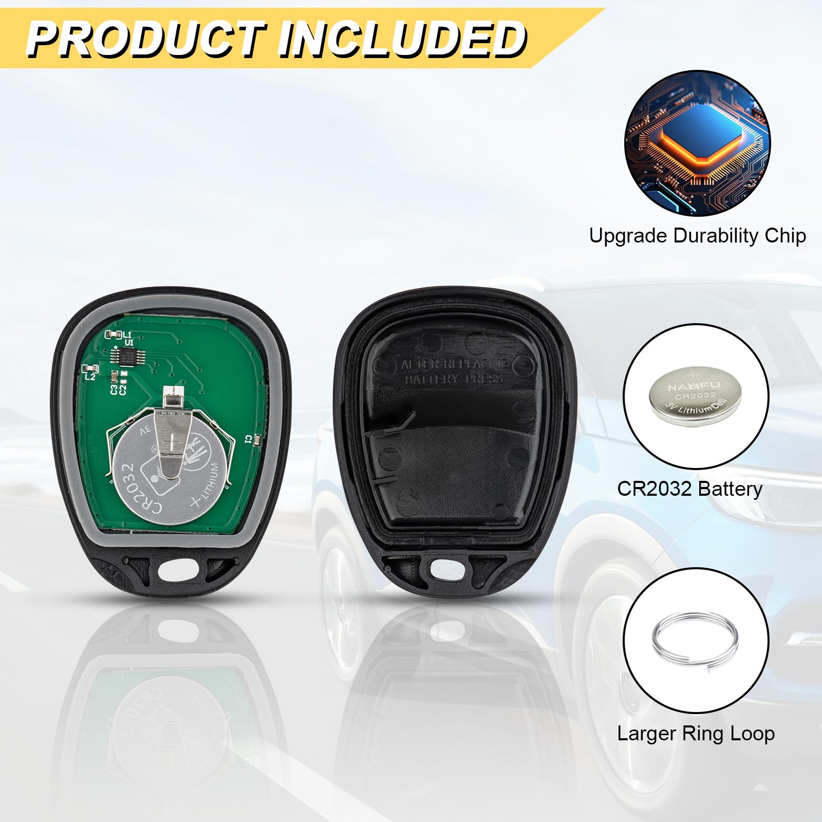 Vurkcy 2-Pack Key Fob Replacement Remote For 1996-2002 Buick Cadillac Chevy GMC Oldsmobile Pontiac (P/N 16245100-29)