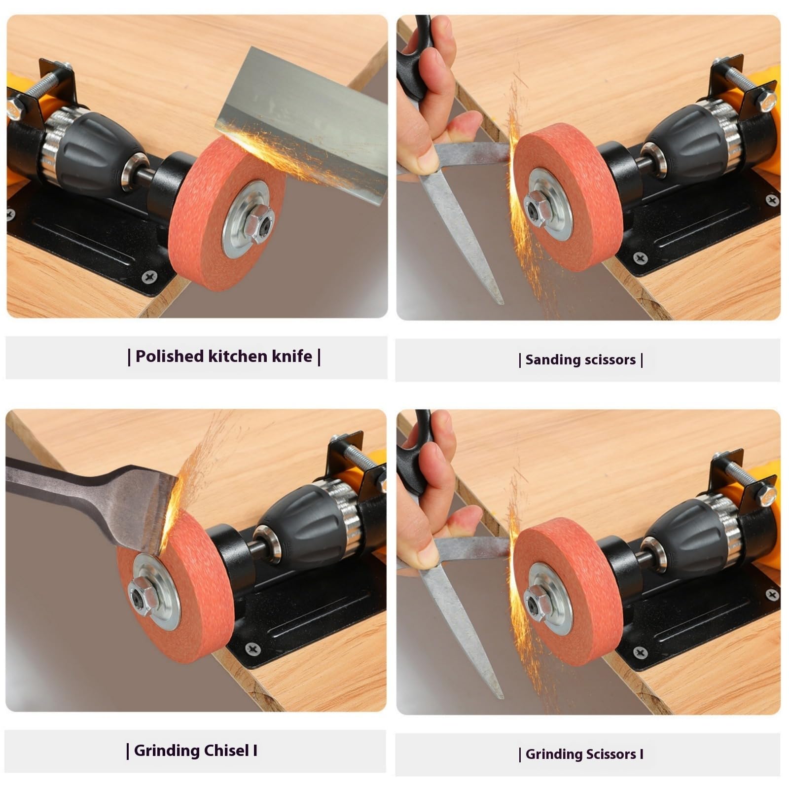Genérico Taladro Eléctrico Manual una Máquina Amoladora, Lijadora, Juego de Cabezales de Conversión, Muela para Pulir, Muela, Cuchillo, Hrinder