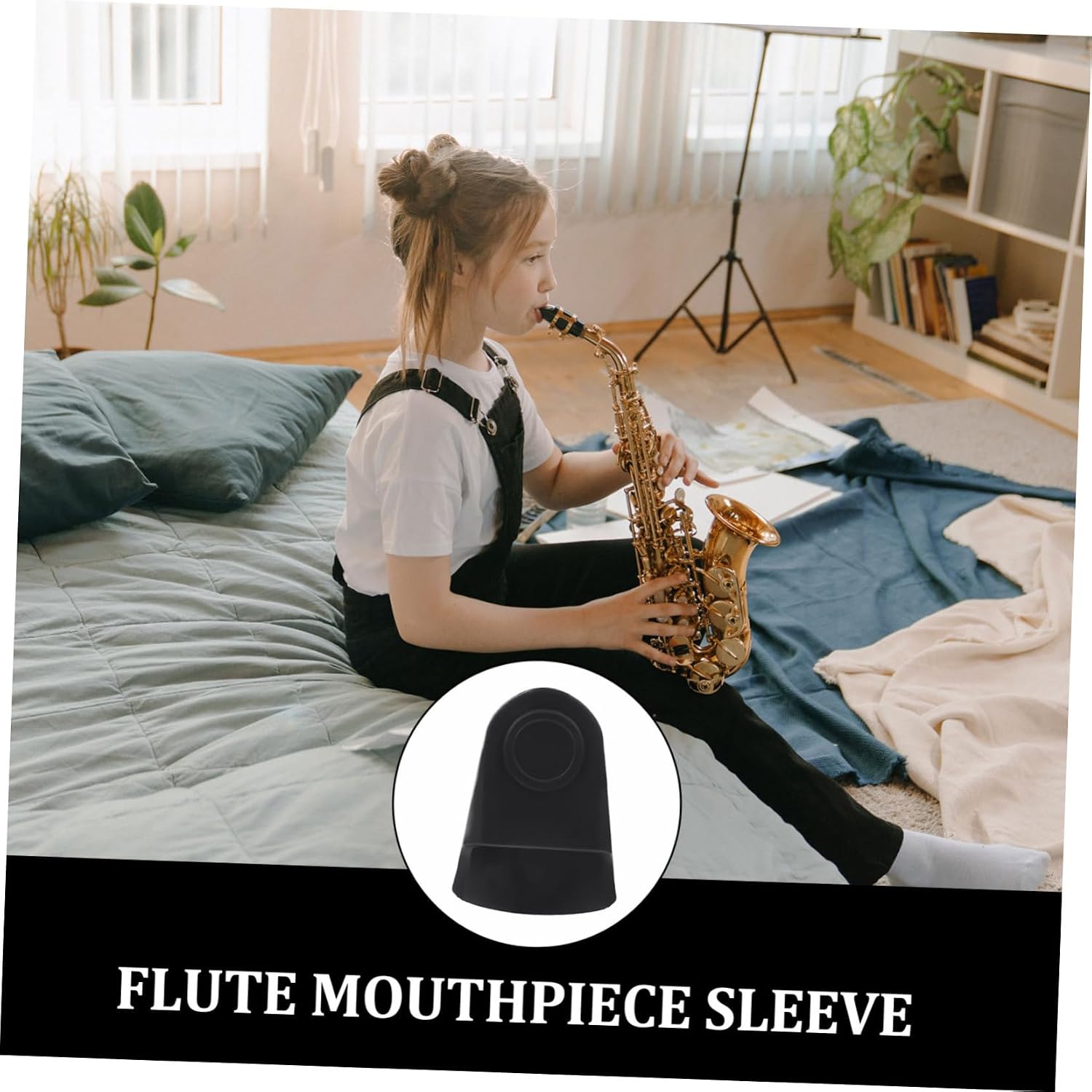 Saxophone Mouthpiece Protector Cover for Tenor Sax Lightweight and Portable Sleeve for Beginners Professionals Material for -term Use for Music