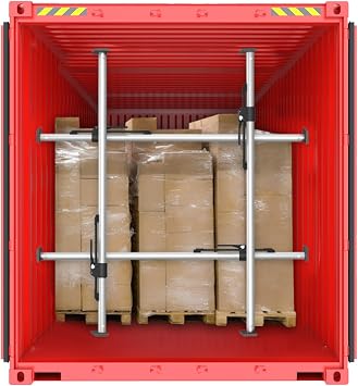 AMUFJJ 4 Bars Load Lock Holder for Semi Truck, Heavy Duty Steel Ratcheting Cargo Bar 72 73 74 80 84 Inch, Cargo Stabilizer Bar for Enclosed Vans/Reefers/SUV, 880 Lb Capacity183-221 cm/72-87 inch