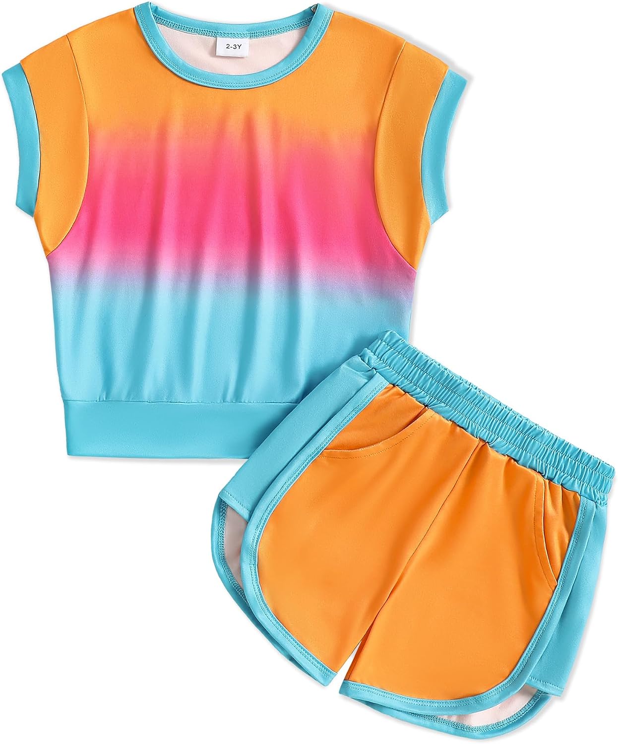 Weebaby Baby Clothes Girl Toddler Summer Outfits Infant Casual Sleeveless Halter Ruffle Tank Cute Short Set Baby Clothing