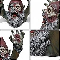 Vista 6 de Decoración de gnomos de jardín, gnomo aterrador de 4 pulgadas para decoración de Halloween, esculturas de jardín, figura de resina para jardín