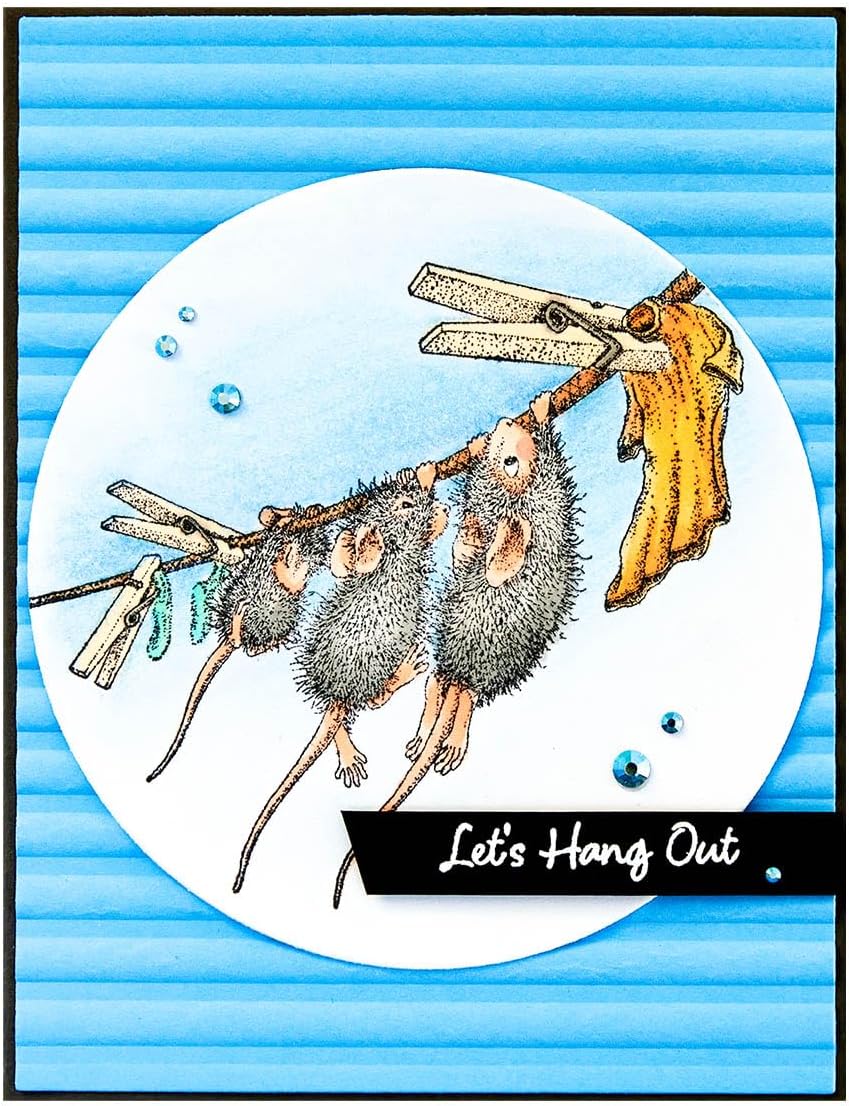 Spellbinders RSC-026 Breezy Day Cling Rubber Stamp Set from The House-Mouse Spring Has Sprung Collection