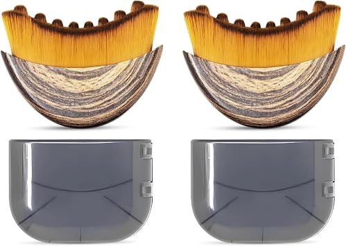 Lymphatic Contour Face Brush for Facial Massage, Rejuvenating & Depuffing - Manual Gua Sha Alternative for Jawline Lifting, Eye Bags, Double Chin & Neck Care2Pcs