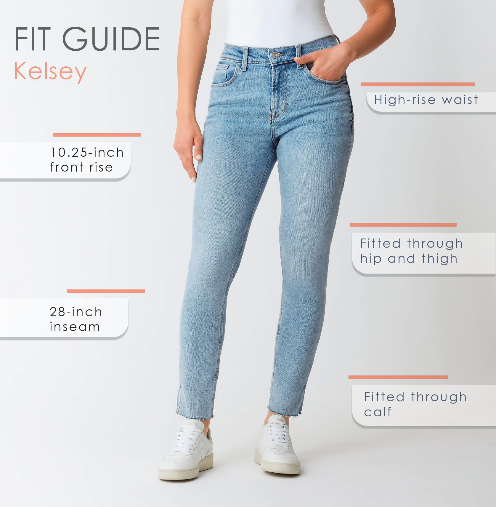 Snapklik.com : Kensie Jeans For Women The Kelsey Vintage Straight High ...