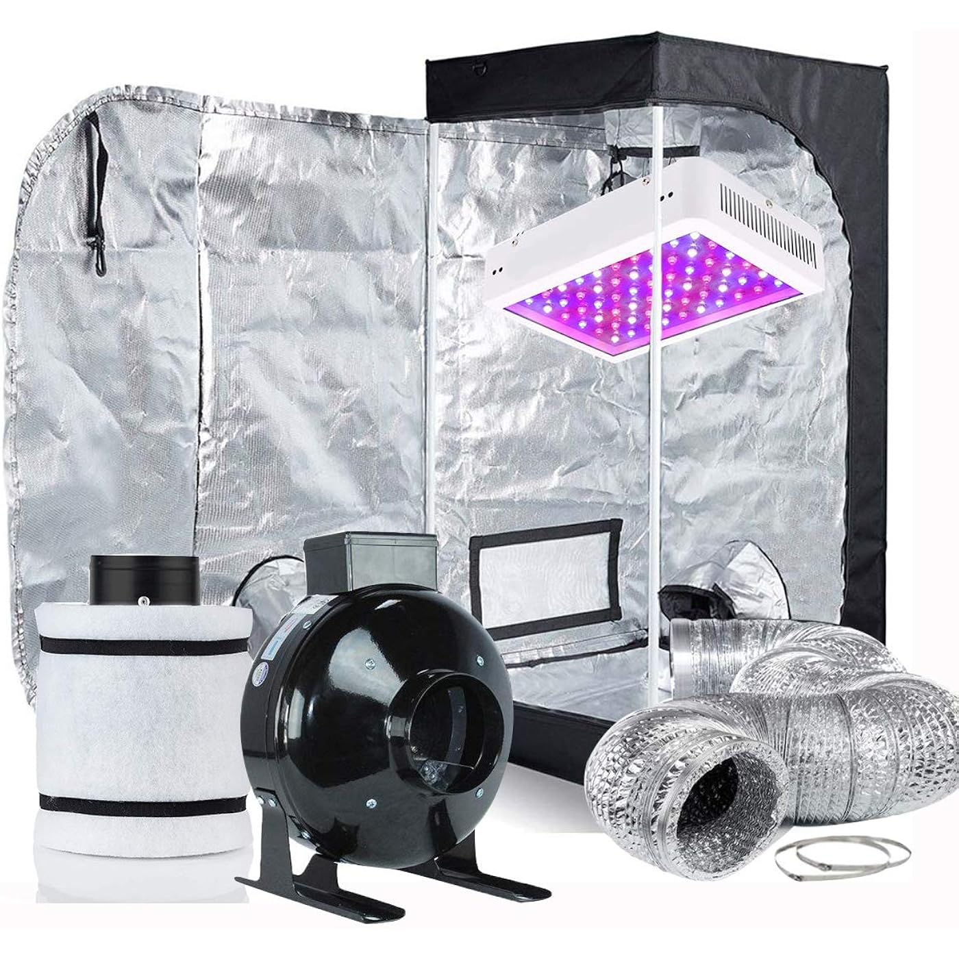 grow tent with light and fan