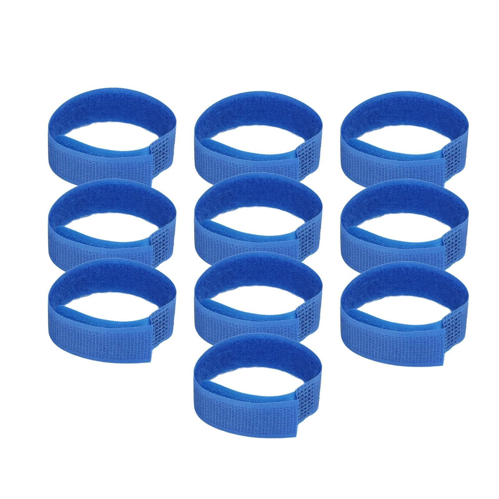 Agatige 10 Collier de Coq Réglable pour Poules, Anti-Crochets et Anti-Bruit, Bleu