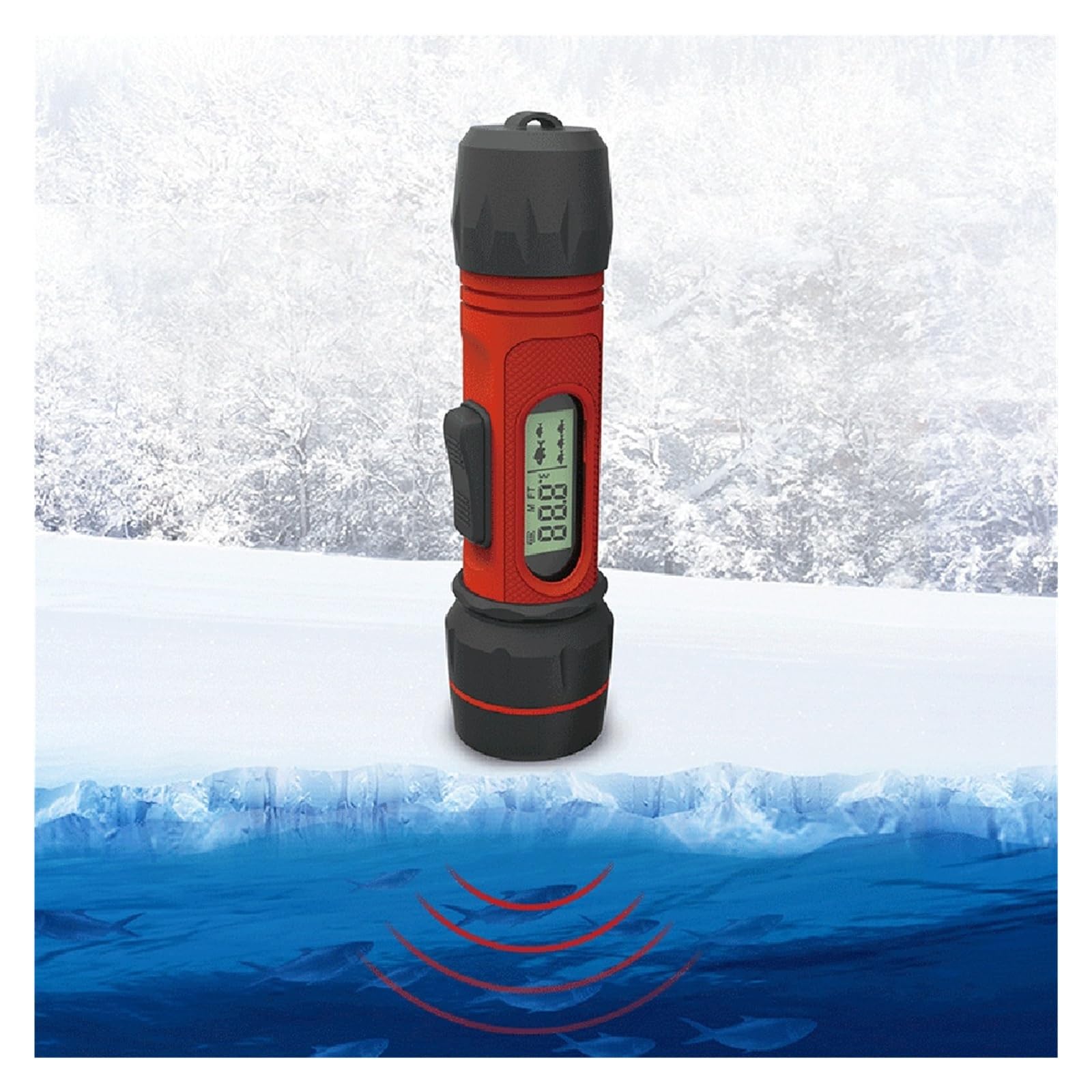 Ecoscandaglio per pesca sul ghiaccio con sonar e luce subacquea a LED, palmare wireless,Alta definizione