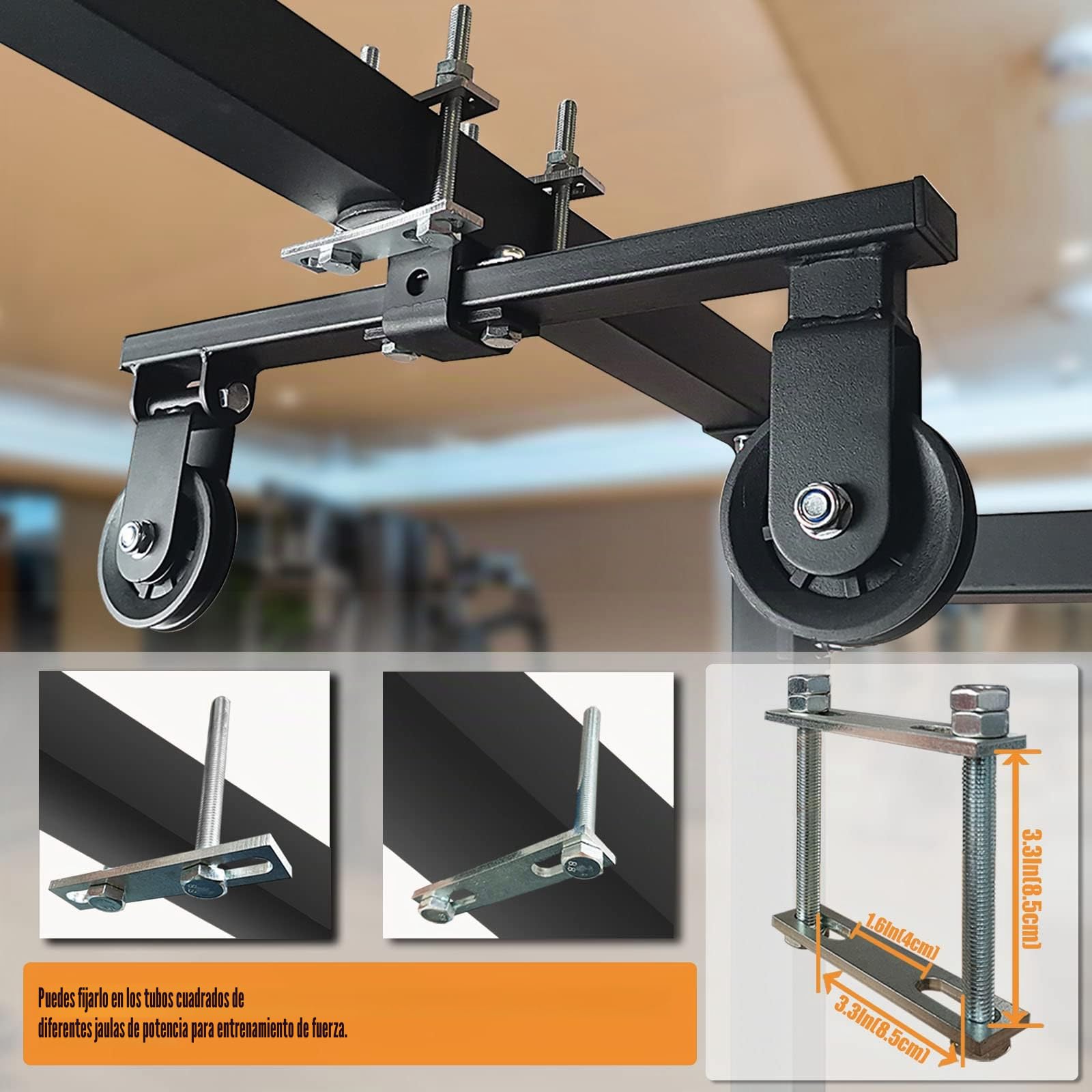 Dispositivo de tracción para Power Rack, máquina desplegable LAT, Sistema de Doble polea para Cables y Pesas para Gimnasio en casa, Entrenamiento de Fuerza, Racks de Potencia